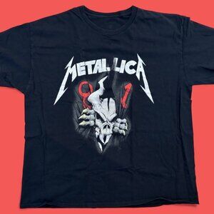 Metallica Black Skull Rip 81‎ Graphic Band Tee Size XL